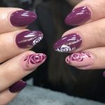 Nail Art Burgundy